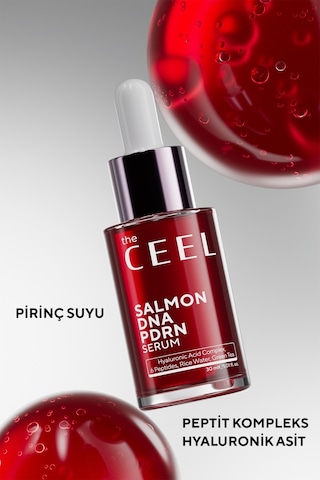 The Ceel Somon DNA PDRN Yüz Serumu – Pirinç Suyu, Hyaluronik Asit ve Peptit Kompleks 30 ML