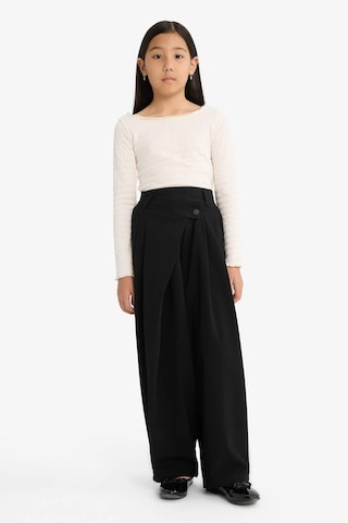 Defacto Kız Çocuk Baggy Fit Geniş Bol Paça Gabardin Pantolon G1622a825aubk59 Siyah