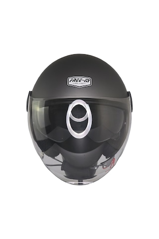 Fr-612 Mat Gri Yarım Kask Güneş Vizörlü