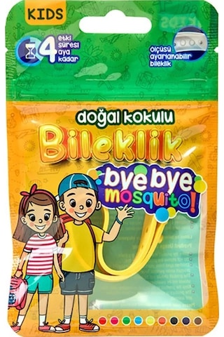 Bye Bye Mosquito Doğal Kokulu Çocuk Sinek Kovucu Bileklik