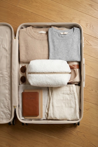 Fluffy Fermuarlı Organizer Çanta Xl Bej