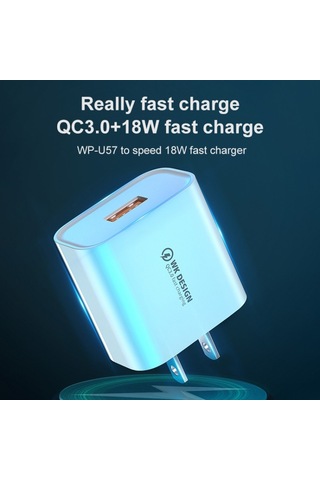 WK WP-U57 Maksimum 18 W QC 3.0 Hızlı Şarj USB Şarj Cihazı