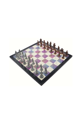 Gifthome Metal Satranç Takımı - Seti orta ispanyol antik Taş Ve M