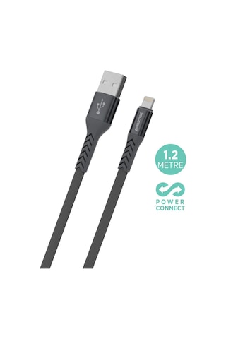 Polosmart Pbs418 Lightning Şarj Ve Data Kablosu Antrasit