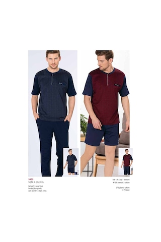 Pierre Cardin 5409 3'Lü Set Yazlık Pijama Takımı Çeyizlik Kutulu Kiremit