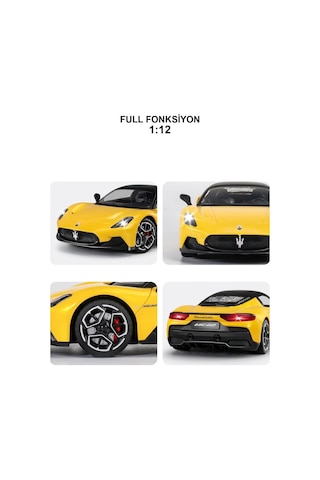 Uzaktan Kumandalı Şarjlı Işıklı Full Fonksiyon Maserati Mc20 Oyuncak Araba 27212 Beyaz Beyaz