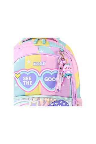 Muggle 3 Bölmeli Good Be Kind Okul Sırt Çantası Pembe-yeşil Mu-5735 Pembe - Yeşil