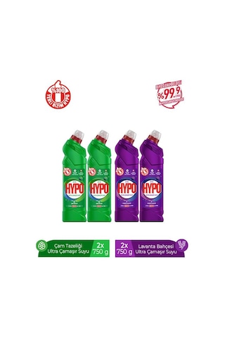 Hyper Hypo Ultra Çamaşır Suyu Çam + Lavanta 4 x 750 G