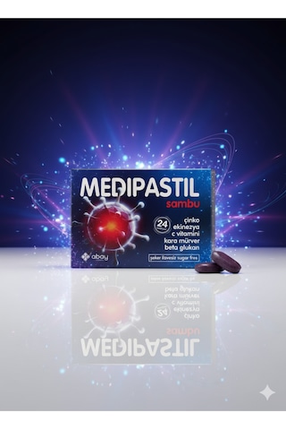 Medipastil Sambu Kara Mürver Ekinezya C Vitamini Çinko Pastili 24 Adet Medipastil Sambu Kara Mürver Ekinezya C Vitamini Çinko Pastili 24 Adet
