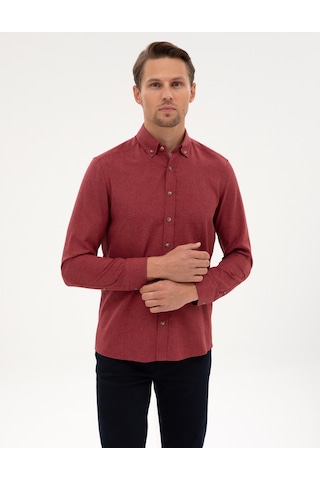 Pierre Cardin Erkek Bordo Gömlek Desenli 50316751-vr014 Bordo