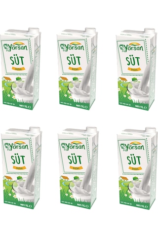 Yörsan %0,5 Yağlı Süt 1 Lt X 6 Adet