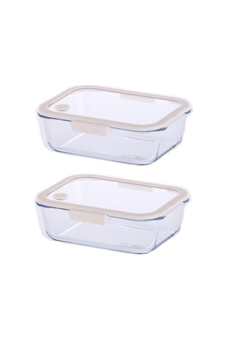 Neoflam Fika Glace Bej Vakumlu 2 Parça Saklama Kabı 1900 Ml