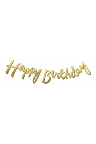 Kaligrafi Banner Happy Birthday Gold Kaligrafi Banner Happy Birthday Gold