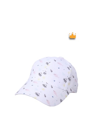 Kitti 1-3 Yaş 50cm Kız Bebek Çocuk Yazlık Desenli Ayarlanabilir Şapka Kep Y2310003 Beyaz