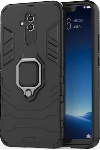 Huawei Mate 20 Lite İçin Parmak Halkalı Kickstand'lı Tpu + Pc Hibrit Kılıf