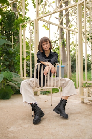 Garantili Alyona Soğuk Geçirmez Kadın Günlük Ortopedik Kışlık Bot Siyah