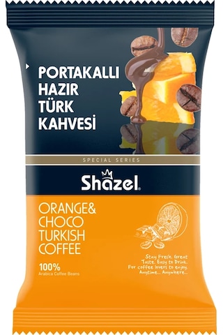 Shazel Portakallı Hazır Türk Kahvesi 100 Gr X 6 Adet Öğütülmüş