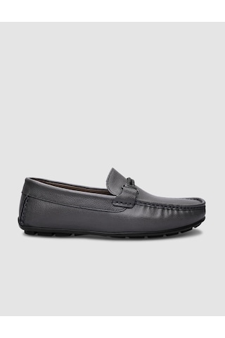 Cabani Vicenza %100 Hakiki Deri Gri Tokalı Erkek Loafer