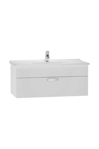 VitrA S50 Lavabo Dolabı 100 Cm Tek Çekmeceli Parlak Beyaz 56070 Beyaz