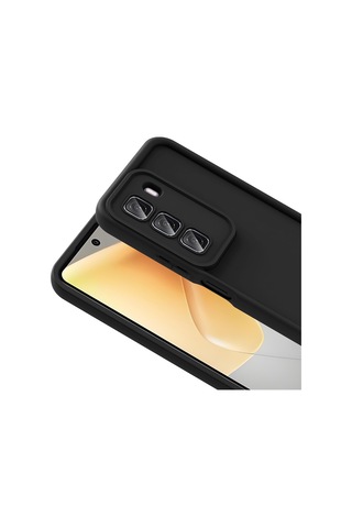 Zore İnfinix Hot 50 4g Kılıf Kamera Korumalı Msra Ananas Kapak - Siyah Siyah