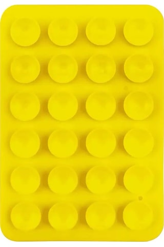 Maks Technology Kare Öpücüklü 03 Mkst Çift Taraflı Silikon Tutucu 5,50cm X 8cm - Sarı Sarı