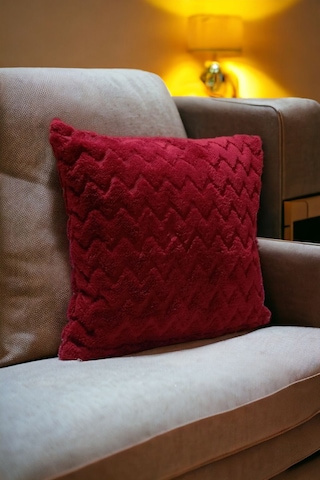 Bohem 4'lü Dekoratif Yastık Kılıfı Kırlent Kılıfı 43x43 Cm Bordo Zikzak Dsn Bordo