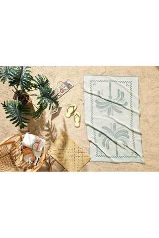 Özdilek Palmera Plaj Havlusu 90x150 -yeşil
