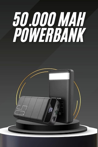50.000 Mah Led Dijital Göstergeli Usb Çıkışı Powerbank Çok Renkli