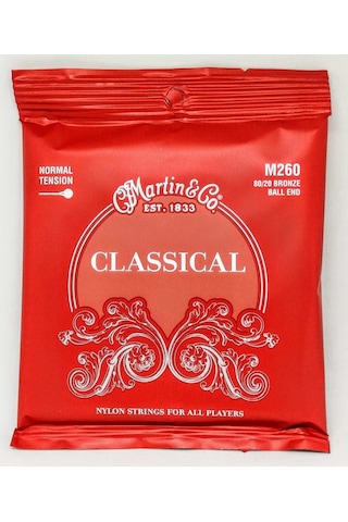 Martin Co M260 Normal Tansıon Klasik Gitar Tel Seti