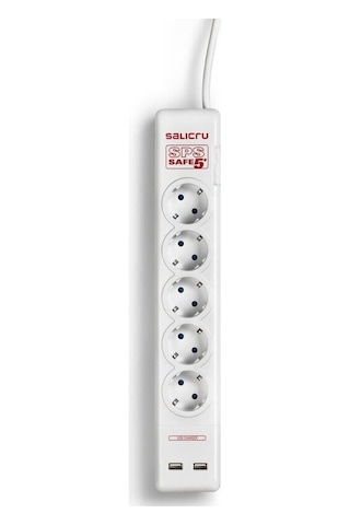 Salicru Usb'li Akım Korumalı Priz 5' Li 1.5 M