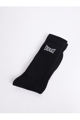 Everlast Logo Nakışlı 2'lü Siyah Çorap Siyah