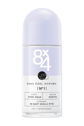 8x4 Bana Özel Koruma No:1 Pure Aqua Kadın Roll-On Deodorant 50 ML