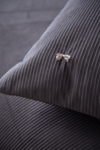 Apricitas Home Aristo Gray %100 Pamuk Saten Çarşaflı Yatak Örtüsü Seti Gri