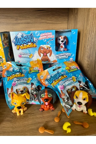 Washy Friends Köpüşünü Ortaya Çıkar Sürpriz Köpek Figürü 1 Adet Sevimli Köpekler