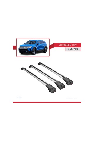 Volkswagen Taos 2021 Ve Sonrası İle Uyumlu Ace-1 Ara Atkı Tavan Barı Gri 3 Adet Bar