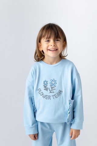 Zeyland Kız Çocuk Nakış Detaylı Sweatshirt-mavı Mavi