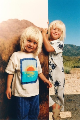 Lolliboomkids Unisex Çocuk Sunrise Postcard Summer Baskılı Krem Tişört Ve Mavi Çizgili Pantolon Takım Ekru Mavi Ekru - Mavi