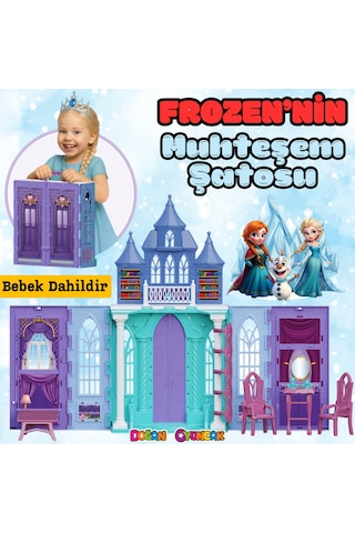 Frozen'nin Muhteşem Şatosu - Ev Oyuncak - Frozen Tatil Ev Seti - Frozen Ev Seti - Karlar Ülkesi Şato 1 Adet