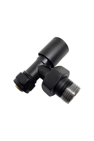 EDP 1/2"Mat Siyah PEXB Köşe Radyatör / havlupan Vanası