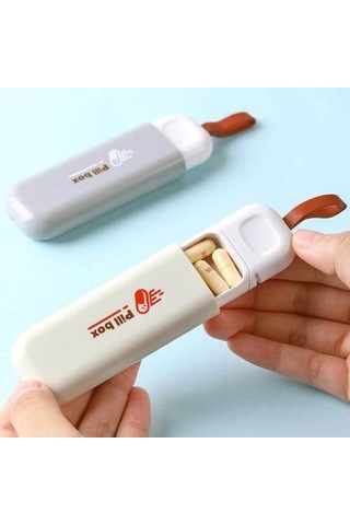 Likeable 2 Adet Taşınabilir Hap Kutusu, Mini Küçük Taşınabilir Ilaç Hap Paketleme Kutusu