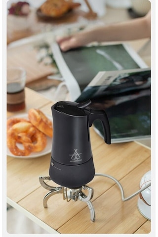 Alocs Taşınabilir Mocha Pot 450 Ml 9 Cup Siyah Siyah