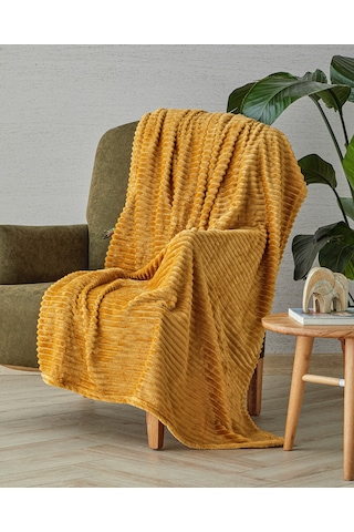 English Home Cozy Oasis Supersoft Tv Battaniye 120x160 Cm Sarı