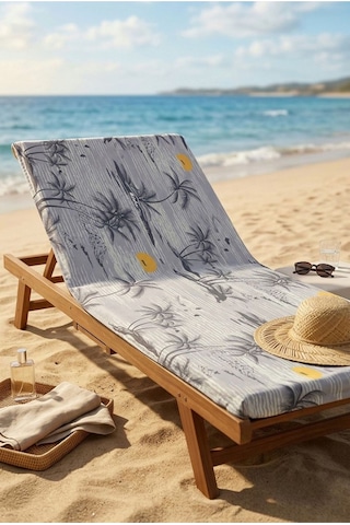 Retro Island Gri Plaj Havlusu 70 X 150 Cm Açık Gri - Gri