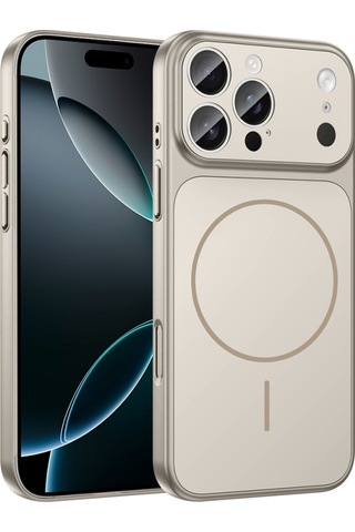 Apple Uyumlu iPhone 15 Pro Max Kılıf M-safe Şarj Özellikli Kamera Korumalı Kapak Ryc / Formen Gri