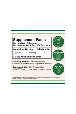 Glycine 1,000 Mg 300 Kapsül Relax