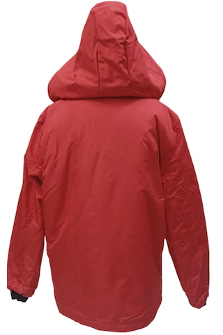 Kız Çocuk /erkek Çocuk Önü Fermuar Cepli Kapüşonu Çıkabilen Peluş Astarlı Kırmızı Renk Mont Kırmızı