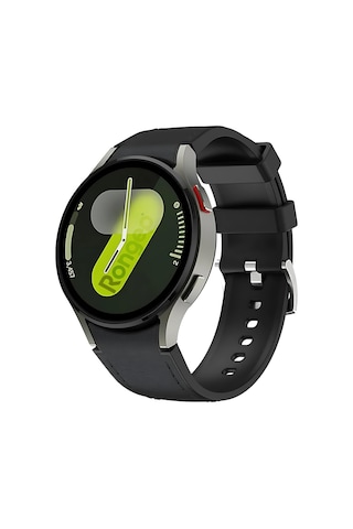 İle Uyumlu Deri Görünümlü Hibrit 20mm Silikon Kordon Galaxy Watch 7/6/5/4 Serisi İçin Galaxy Watch 7 Kordon 40mm/44mm Watch 6/4 Classic 47/43/42mm Watch 5 Pro Uyumlu