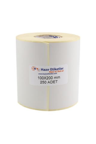 Eko Termal Etiket 100mm X 200mm Ruloda 250 Adet 40mm Kuka Çapında Direk Termal Transfer Etiketi Diğer