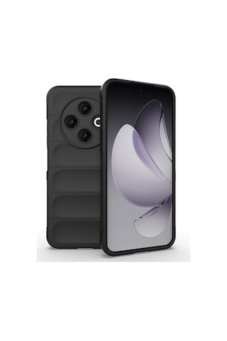 Tecno Spark 30c 4g Kılıf Esnek Tpu Oyuklu Arka Yüzey Tasarımlı Zore Etnik Silikon Kapak Siyah