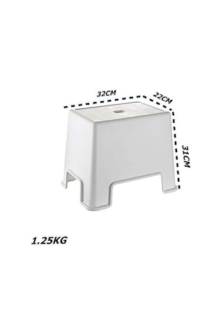Çelik Ayna Lüx Banyo Taburesi Çok Amaçlı Tabure 128-beyaz Diğer